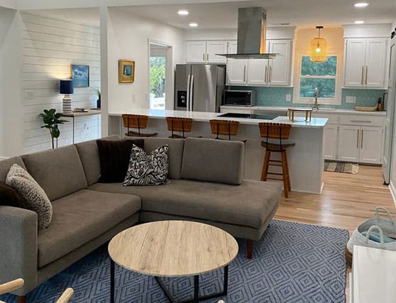 Beach cottage prepared for a complete renovation and fresh start