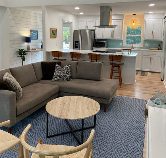 Finished design details in a downtown Charleston rental renovation